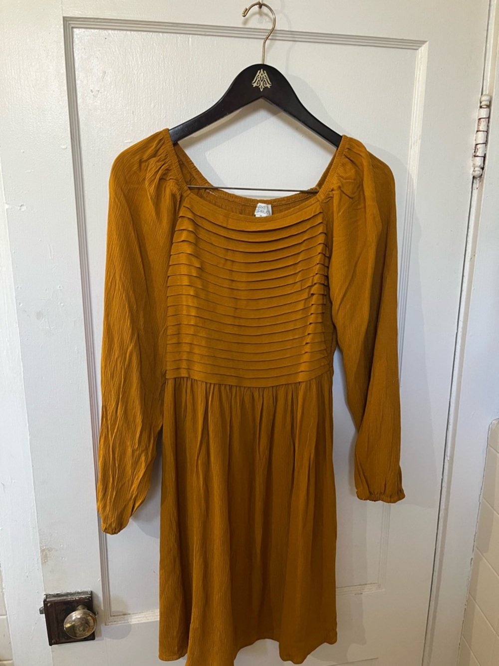 Market & Spruce Girls XL Mustard Long Sleeve Dress | NWT | Boho Style